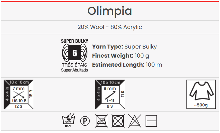 WŁÓCZKA YARNART OLIMPIA 1404-10371