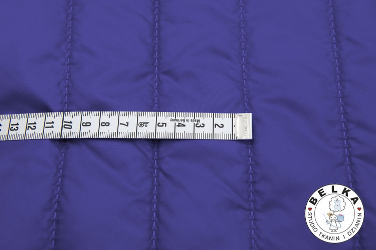 TKANINA PIKOWANA NIEBIESKA WZÓR PASY 5cm-12016