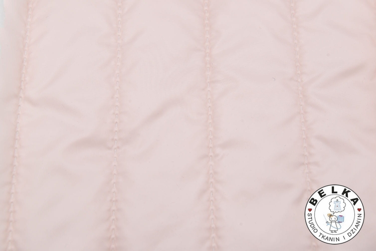 TKANINA PIKOWANA RÓŻ PERŁA WZÓR PASY 5cm-12018