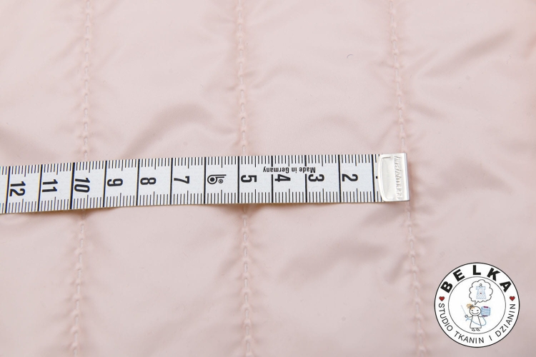 TKANINA PIKOWANA RÓŻ PERŁA WZÓR PASY 5cm-12019