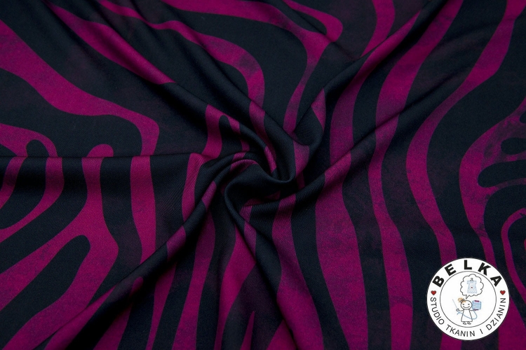 TKANINA SILK INDO TWILL ZEBRA BORDO-12032