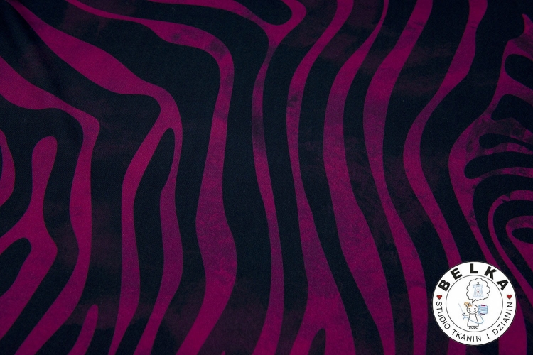 TKANINA SILK INDO TWILL ZEBRA BORDO-12030