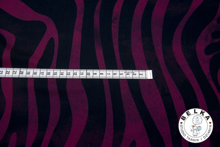 TKANINA SILK INDO TWILL ZEBRA BORDO-12031