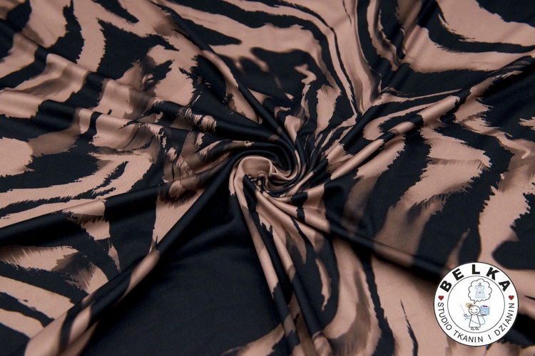 TKANINA KIMO ZEBRA BRĄZ + SPANDEX-12065