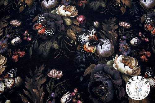 DZIANINA PĘTELKA CYFROWA BLACK GARDEN-12069