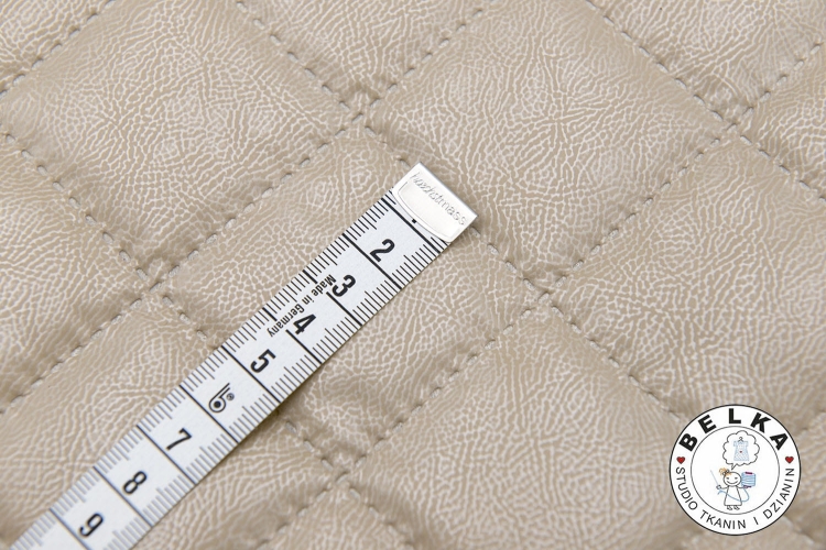 TKANINA PIKOWANA SPECIAL BEŻOWA WZÓR ROMBY 5cm-12114