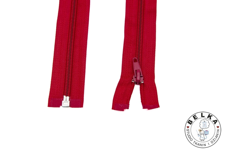 ZAMEK 35CM #5 SPIRALA ROZDZIELCZY CZERWONY-12120