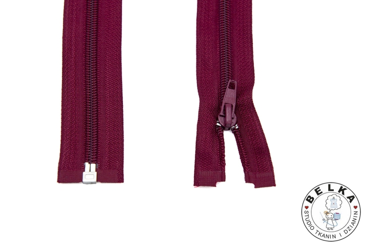 ZAMEK 70CM #5 ROZDZIELCZY SPIRALA BORDOWY-12124