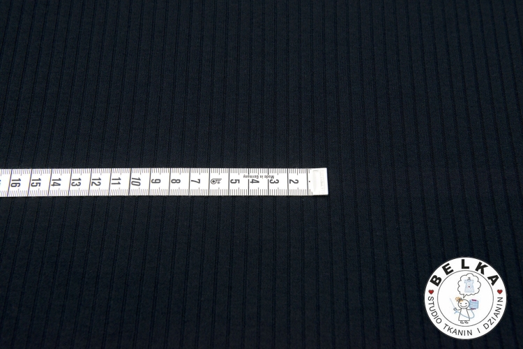 DZIANINA PRĄZEK 8/4 + ELASTAN LYCRA CZARNA-14161