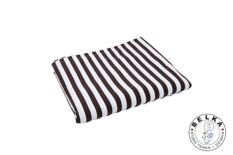 DZIANINA JERSEY PASY DZIANE BIAŁO BRĄZOWE SP-14294