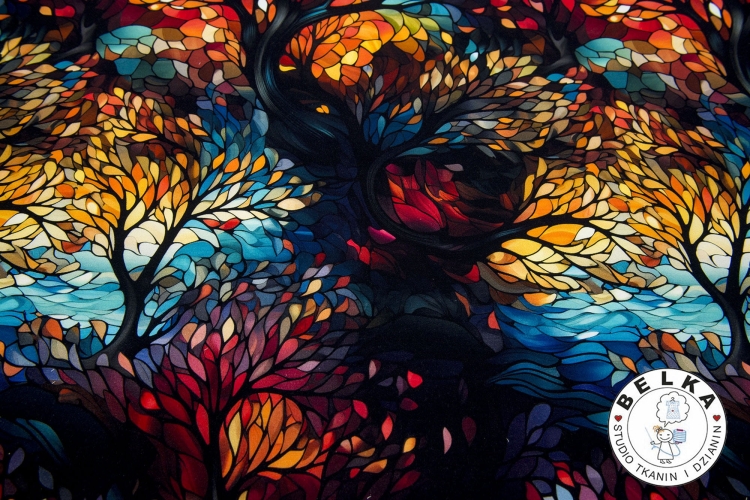 DZIANINA PĘTELKA CYFROWA DRZEWA-14442