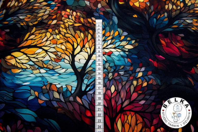 DZIANINA PĘTELKA CYFROWA DRZEWA-14443