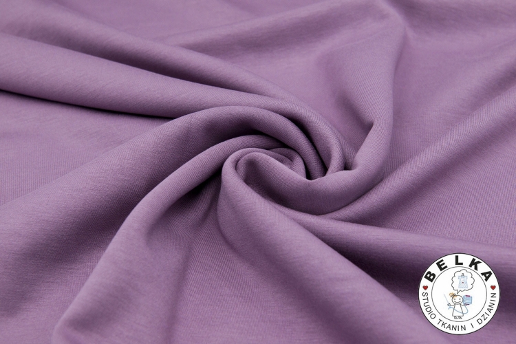 DZIANINA PIANKOWA SCUBA (MASEŁKO) CIEMNE LILA-14467