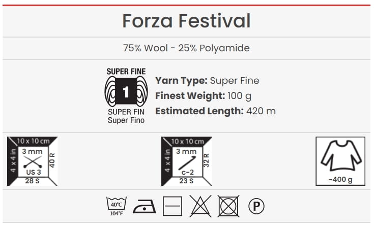 WŁÓCZKA YARNART FORZA FESTIVAL 2912-14637