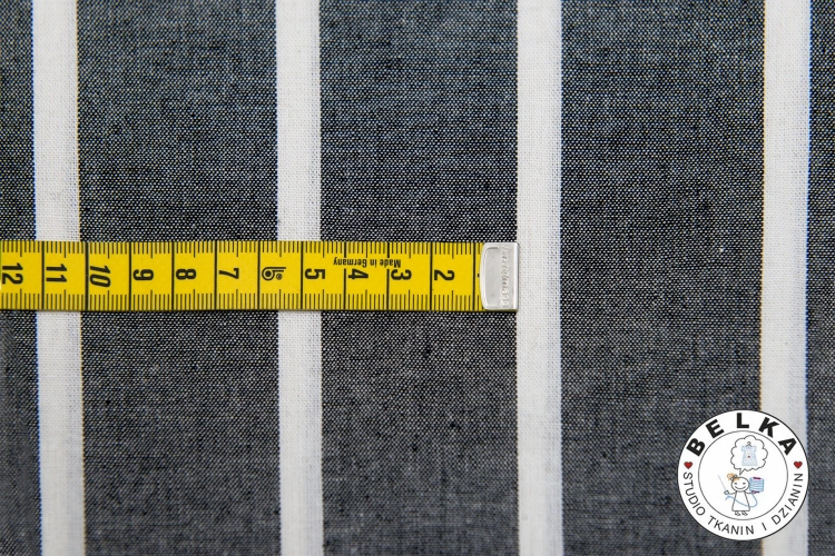 TKANINA WISKOZA + LEN PASY GRAFIT 4,5cm-15285