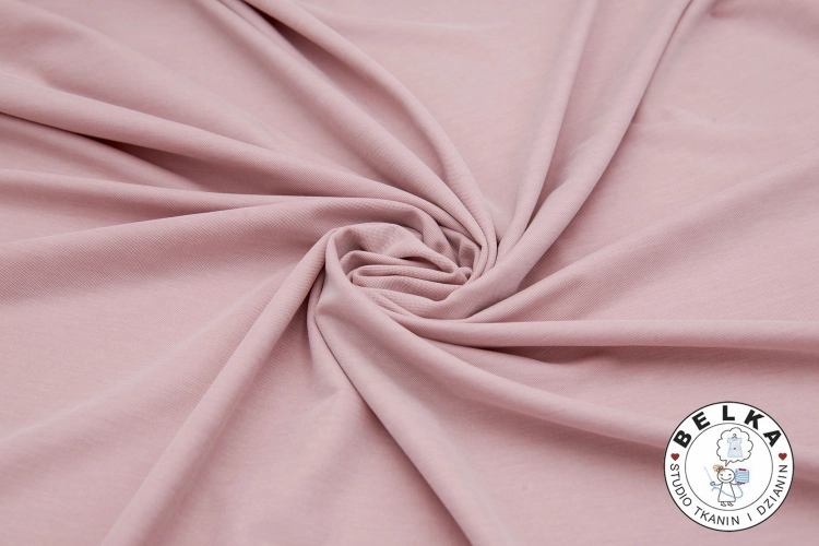 DZIANINA JERSEY FIT MODAL PASTELOWY RÓŻ-15313