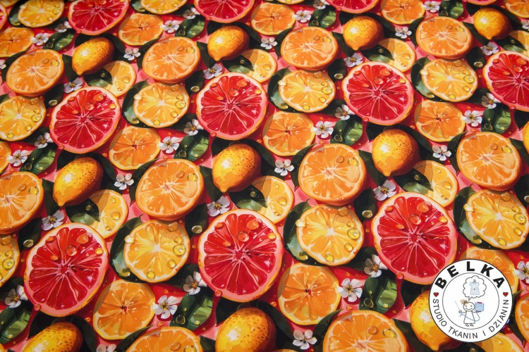 TKANINA WODOODPORNA CYTRUSY-15340