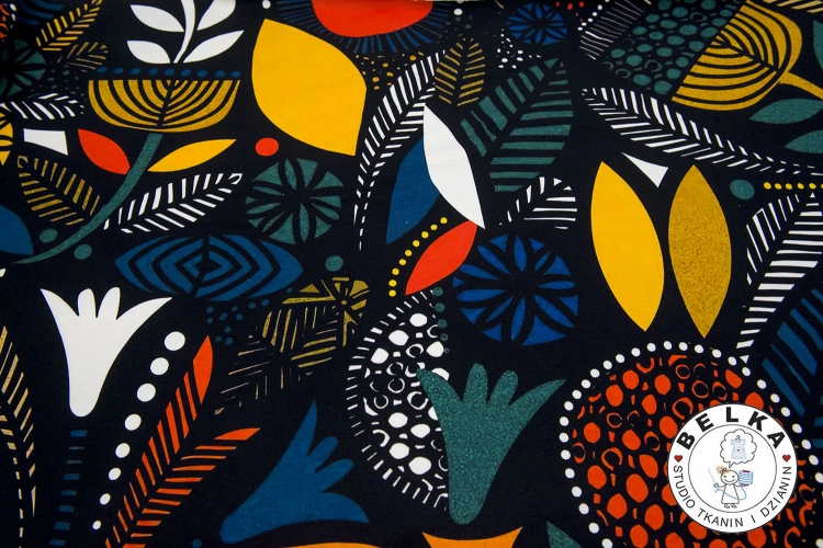 JERSEY WISKOZOWY + ELASTAN CYFROWY AFRICA-15369