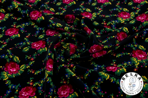 TKANINA ŻORŻETA GÓRALSKA CZARNA-15411