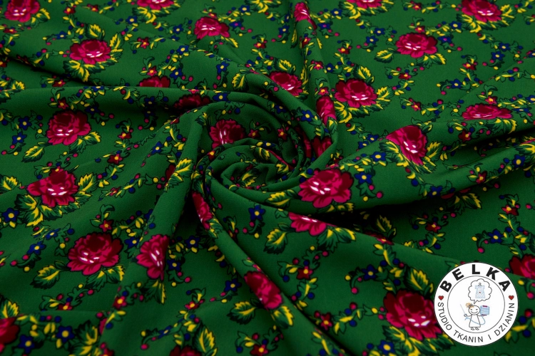 TKANINA ŻORŻETA GÓRALSKA ZIELONA-15417