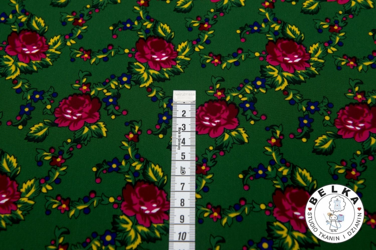 TKANINA ŻORŻETA GÓRALSKA ZIELONA-15419