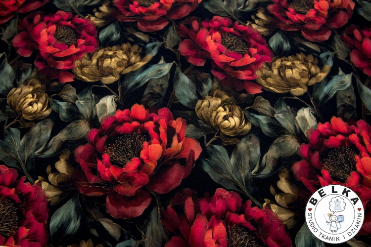 DZIANINA PĘTELKA CYFROWA PEONIE-15550