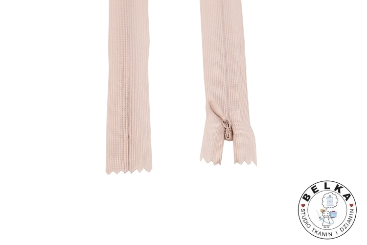 ZAMEK 40CM SPIRALA #3 KRYTY NIEROZ. BEŻOWO RÓŻOWY-15627