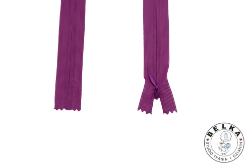ZAMEK 40CM SPIRALA #3 KRYTY NIEROZ. FIOLET G-C-15662