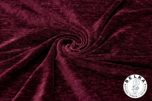 DZIANINA AKSAMIT DWUSTRONNY BORDO-15799
