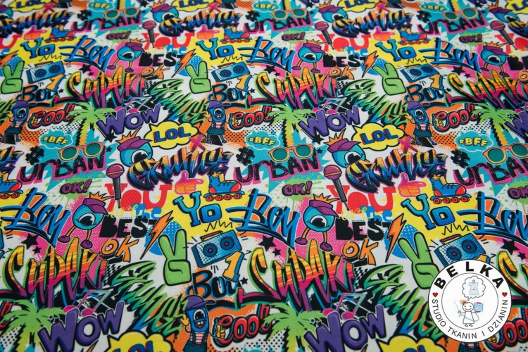 TKANINA WODOODPORNA GRAFFITI-4533