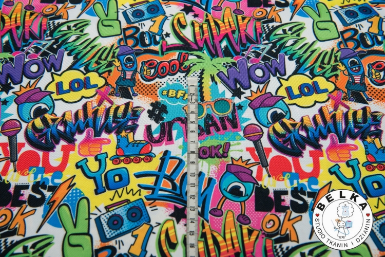 TKANINA WODOODPORNA GRAFFITI-4534