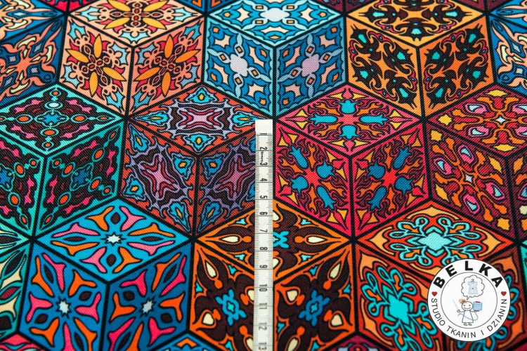 TKANINA WODOODPORNA KOSTKI-4732
