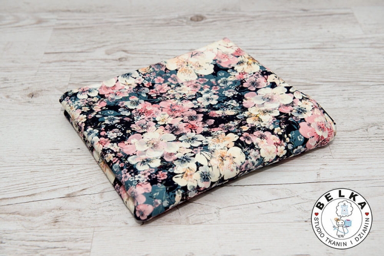 DZIANINA PĘTELKA CYFROWA WIOSENNA ŁĄKA-5157