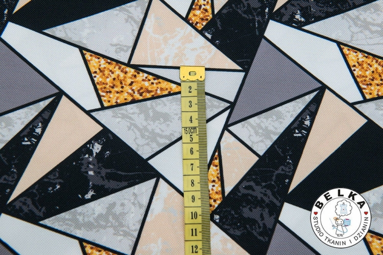TKANINA WODOODPORNA GEOMETRIA TRÓJKĄTY-5631