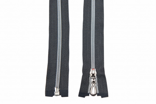 ZAMEK 40CM #5 SPIRALA ROZDZIELCZY SZARY SREBRO-1811