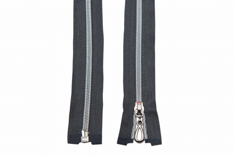 ZAMEK 40CM #5 SPIRALA ROZDZIELCZY SZARY SREBRO-1811