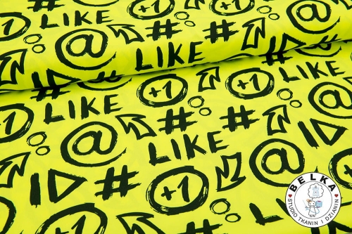 TKANINA WODOODPORNA # LIKE ZÓŁTY NEON-6158