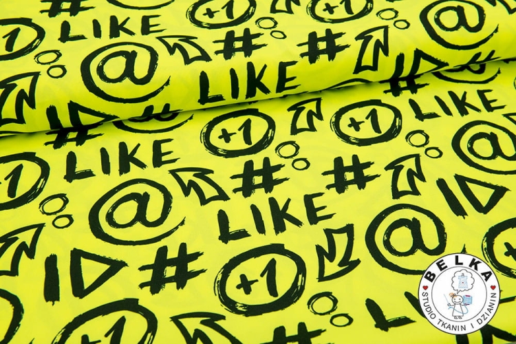 TKANINA WODOODPORNA # LIKE ZÓŁTY NEON-6158