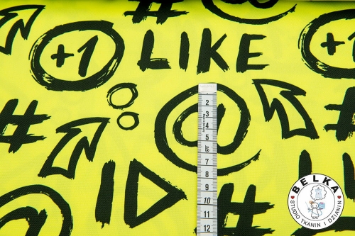 TKANINA WODOODPORNA # LIKE ZÓŁTY NEON-6159