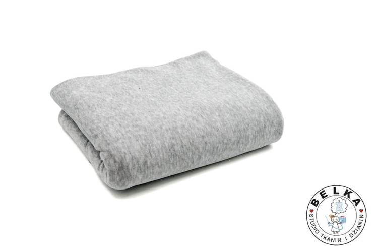 DZIANINA WELUR BAWEŁNIANY SZARY MELANŻ 5% PREMIUM-6275