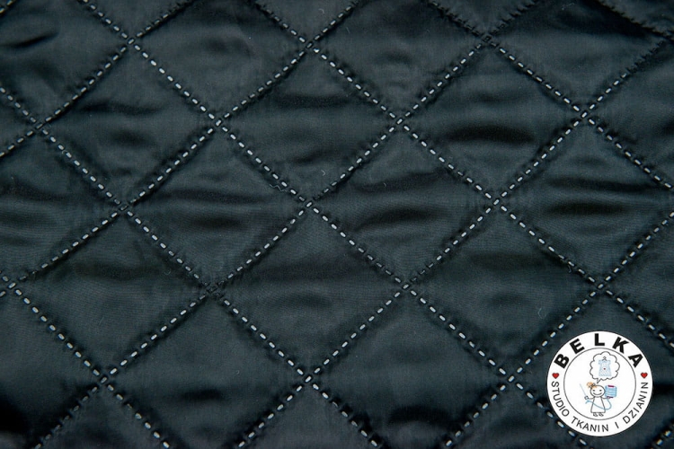 PODSZEWKA PIKOWANA CZARNA 5X5 150G/M2-6959