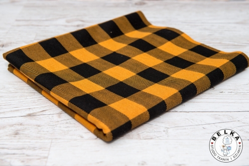 DZIANINA PĘTELKA KRATA MIODOWO CZARNA-2832