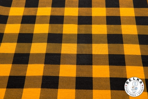 DZIANINA PĘTELKA KRATA MIODOWO CZARNA-2833