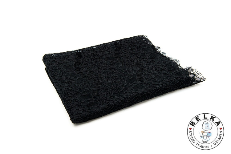 TKANINA KORONKA CZARNA-7162