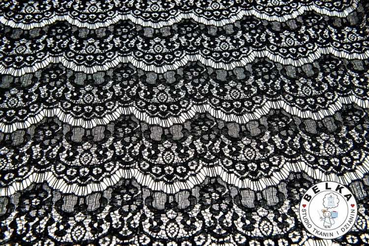 TKANINA KORONKA CZARNA-7160