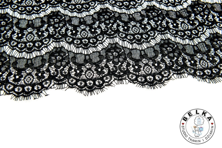 TKANINA KORONKA CZARNA-7161