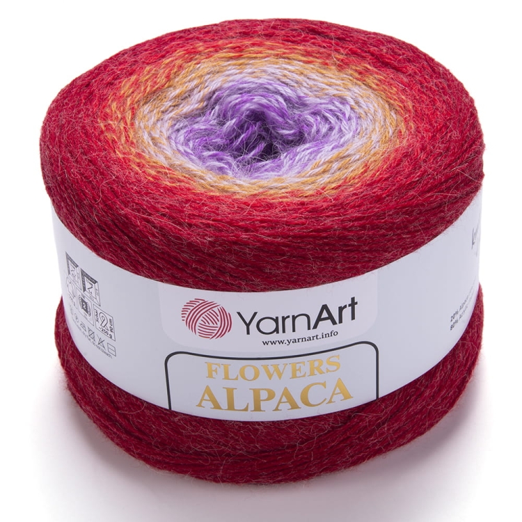WŁÓCZKA YARNART FLOWERS ALPACA KOLOR 419-7248