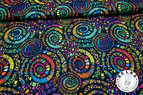 TKANINA WODOODPORNA KRĘGI BOHO-7371