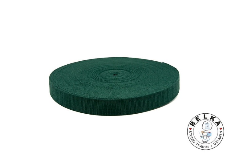 TAŚMA NOŚNA BAWEŁNIANO POLIESTROWA 32MM C. ZIELONY-7433