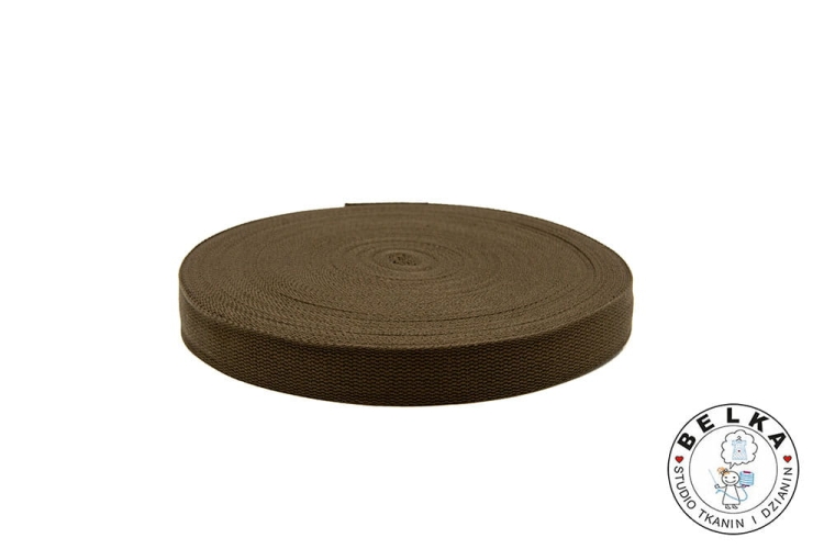 TAŚMA NOŚNA BAWEŁNIANO POLIESTROWA 32MM OLIWKOWY-7434